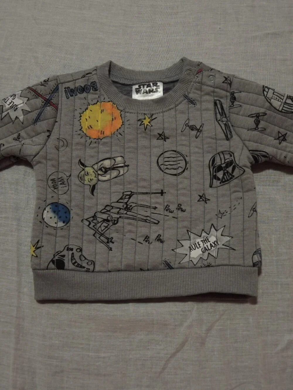 Star Wars Baby Sweat Outfit Gray w/ Graphic Print Size 6 - 9 Months